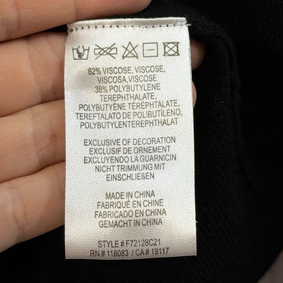 MINNIE ROSE Black Embellished Button V Neck Cardigan Sweater Womens M Classic - Picture 5 of 6